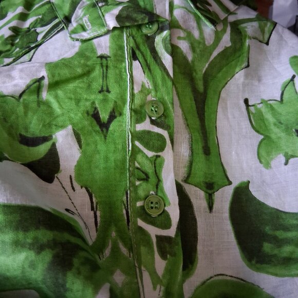 Antica Sartoria Beach Shirt Dress Button Front Cover Up Resort Wear NWT Sz L - Picture 3 of 4